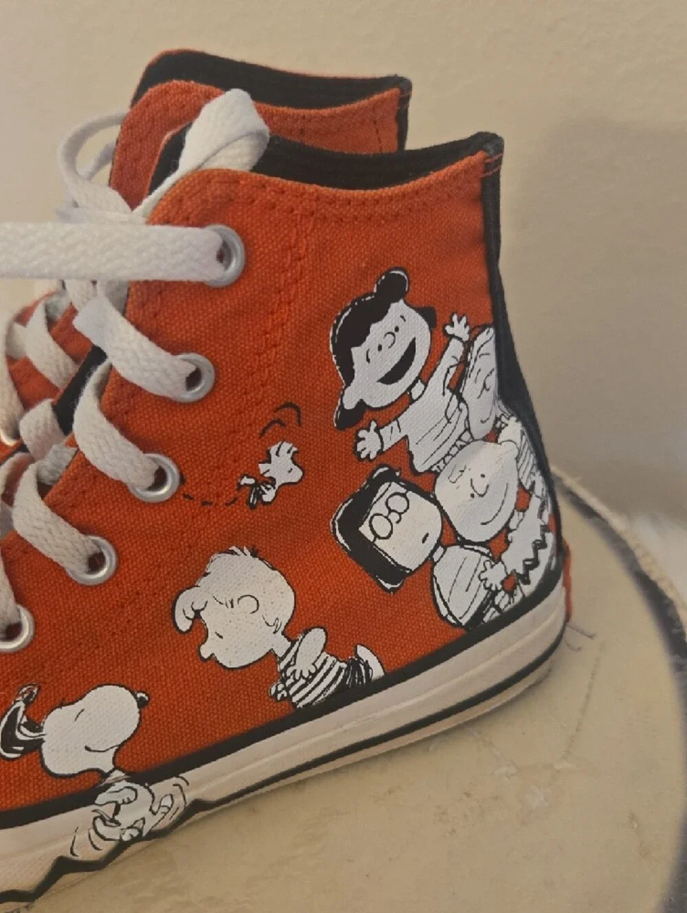 Converse Kids Red & White Peanuts High-Top Sneakers